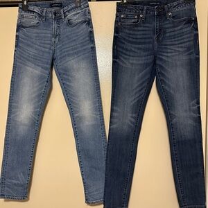 Aeropostale Men's Skinny Jeans - Light Blue and Dark Blue.  2 Jeans $15